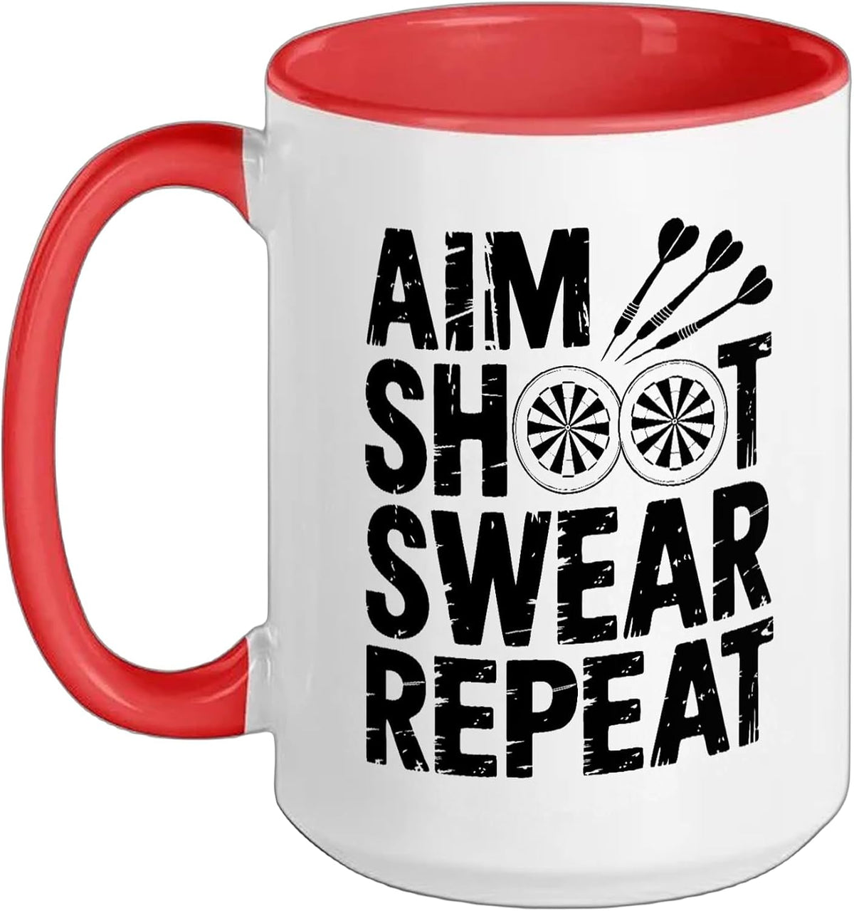 Funny Darts Player Bar League Dartboard Ceramic Mug