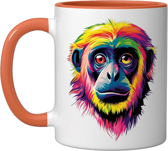 Gibbon Monkey Baby Monkeys Apes Lar Gibbons Cute Monkey Ceramic Mug
