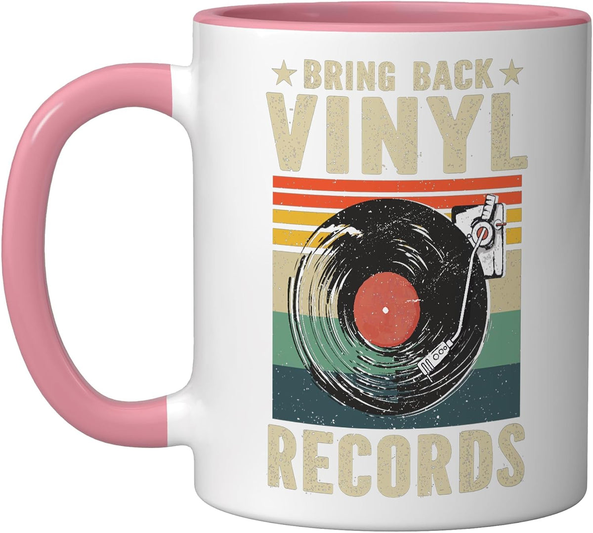Bring Back Vinyl Records Music Lover Retro Collector Ceramic Mug