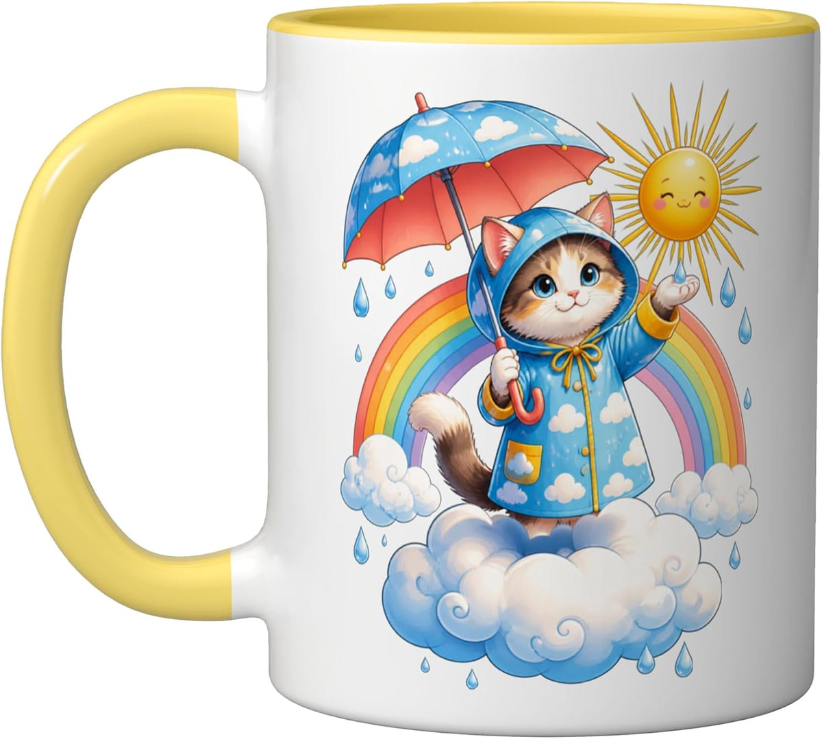 Cat Motif Art Design Gifts Cute Kitten Ceramic Mug