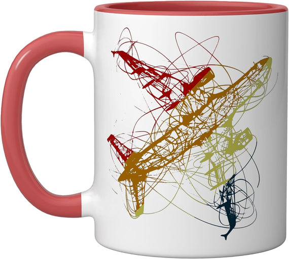 Aircraft Sketch Vintage Plane Spotter Ceramic Mug