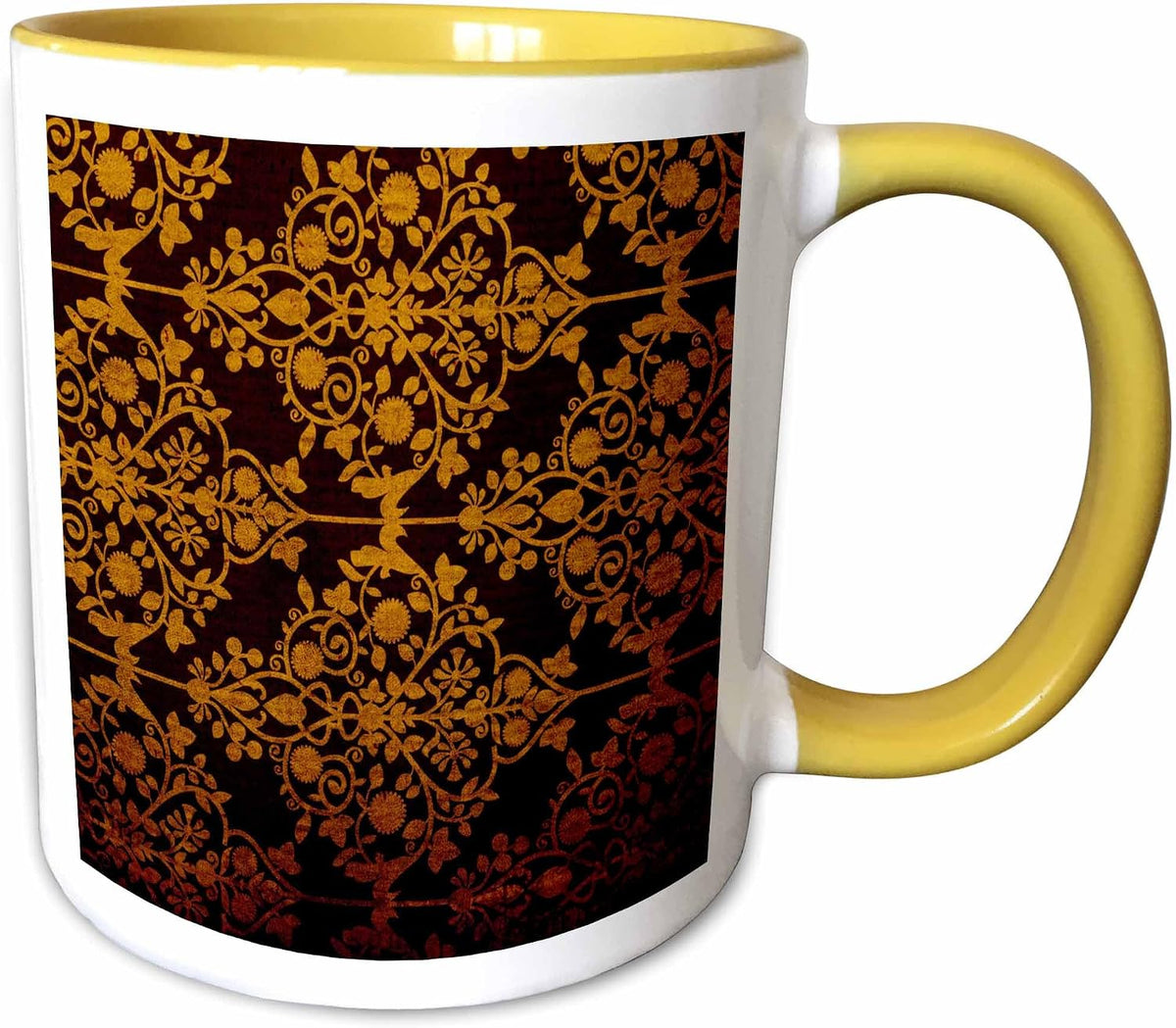 Gold Antique Pattern Ceramic Mug