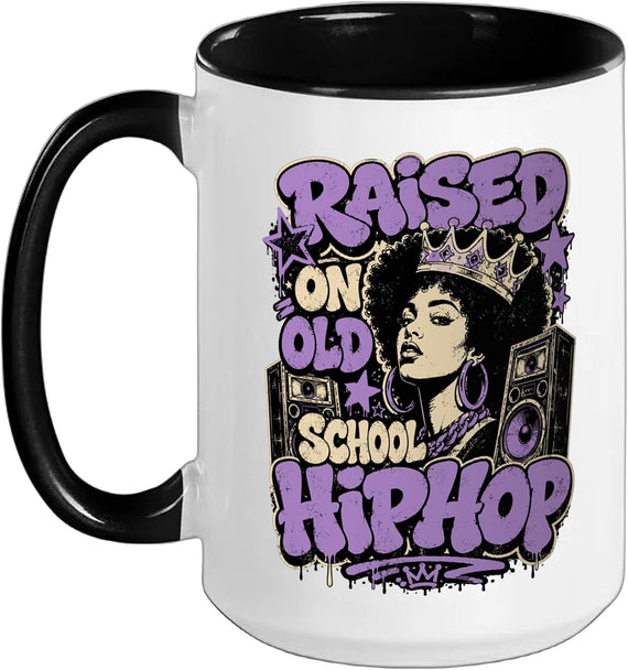 Raised On Old School Hip Hop Ceramic Mug