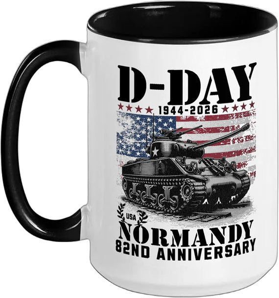D-Day 2026 82nd Anniversary Normandy D-Day Omaha Beach Ceramic Mug