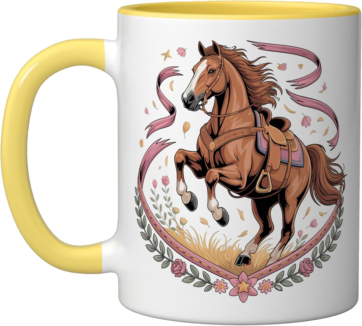 Western Cowgirl Horse Rider Equestrian Country Ceramic Mug