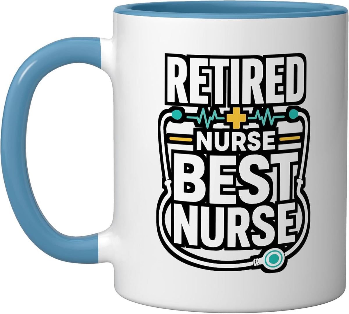 Retired Nurse Best Nurse Stethoscope Design Ceramic Mug
