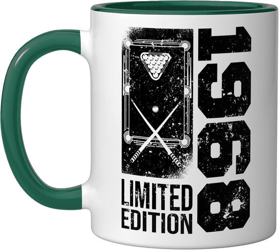 Billiards Snooker-Gamer Vintage 1968 Birthday Ceramic Mug