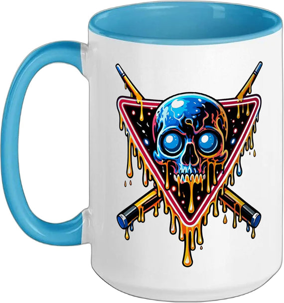 Drip Pool Billiards Snooker Skull Cue Sports Ceramic Mug