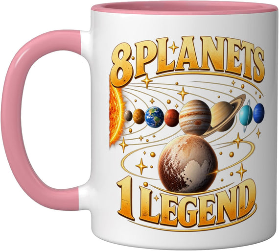 8 Planets 1 Legend Pluto Dwarf Planet Astronomy Space Ceramic Mug