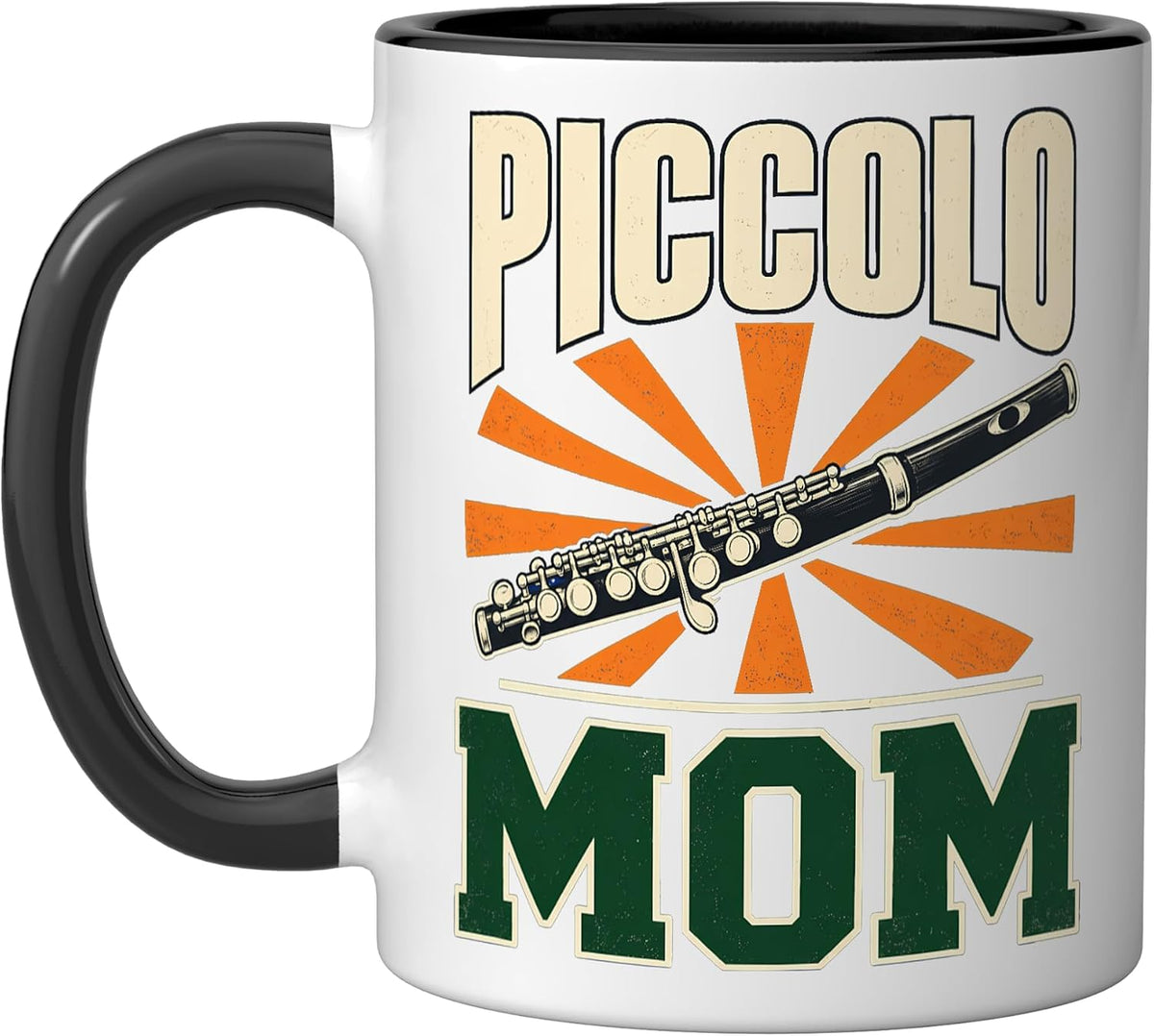 Piccolo Mom Flute Player Christmas Ceramic Mug