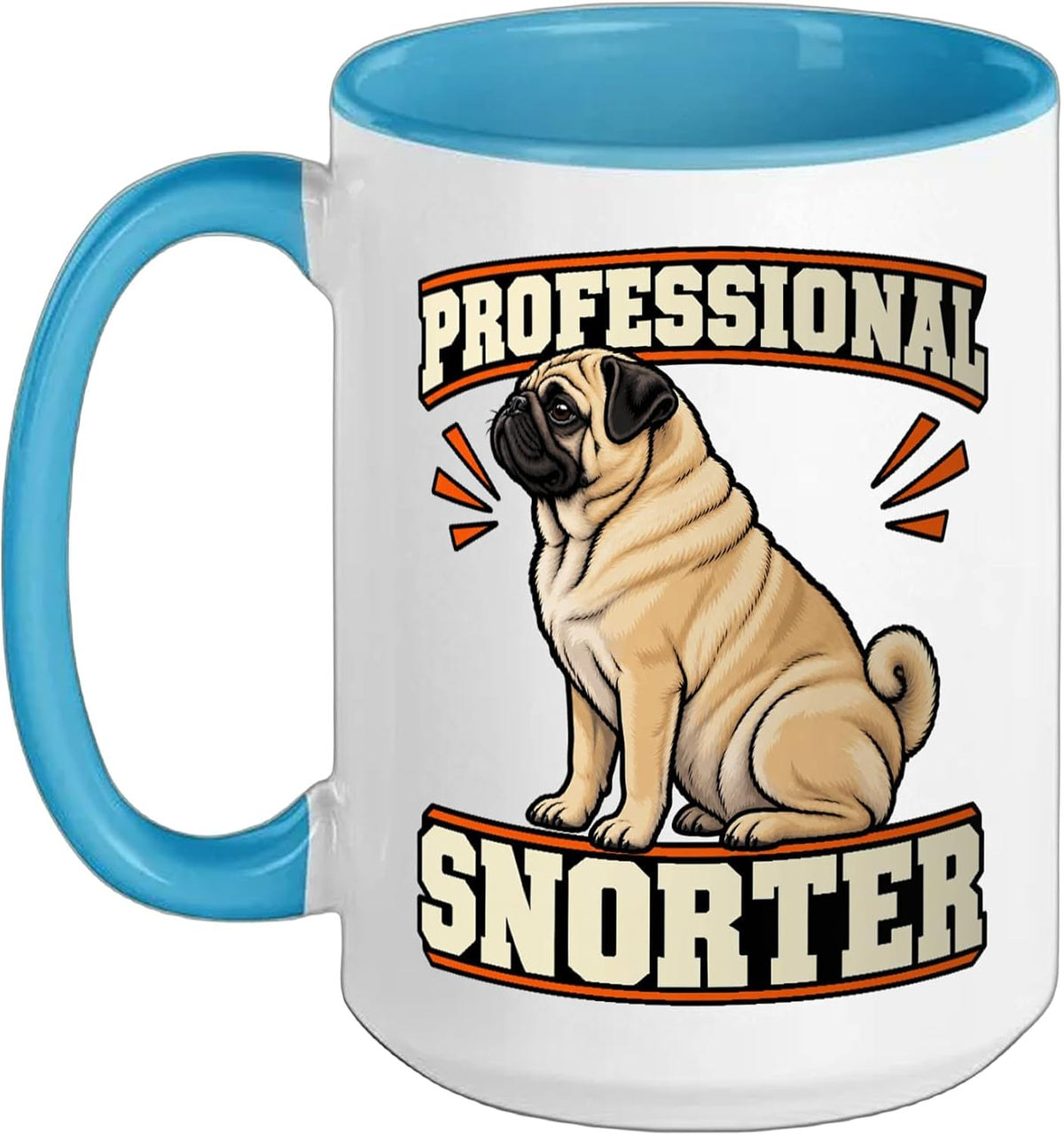 Pug Professional Snorter Dog Dad Wrinkles Snout Paws Puppy Ceramic Mug