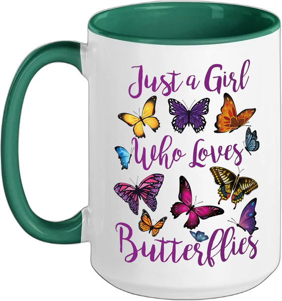 Butterfly Collection Just A Girl Who Loves Butterflies Ceramic Mug