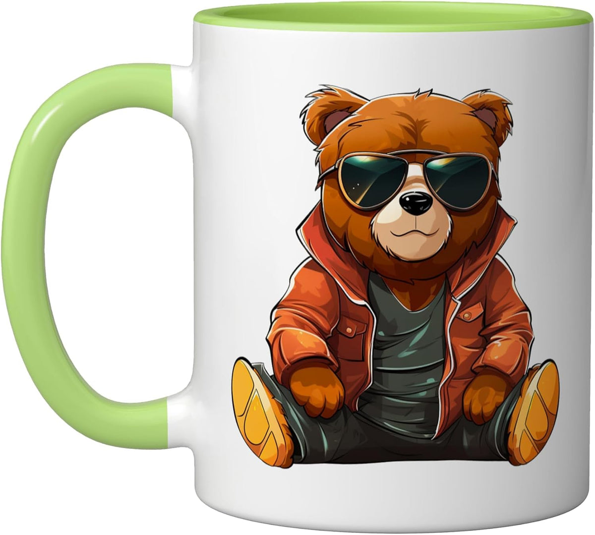 Stylish Furry Brown Teddy In Shades Conservative Cute Bear Ceramic Mug