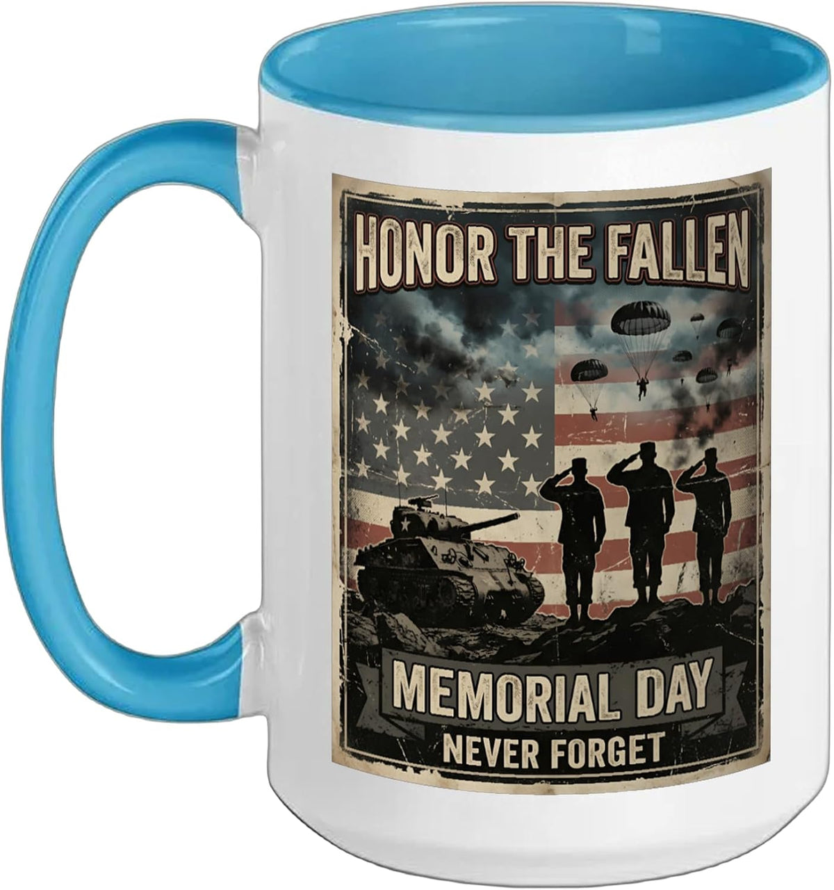 Patriotic Memorial Day Honor The Fallen Military Tribute Ceramic Mug