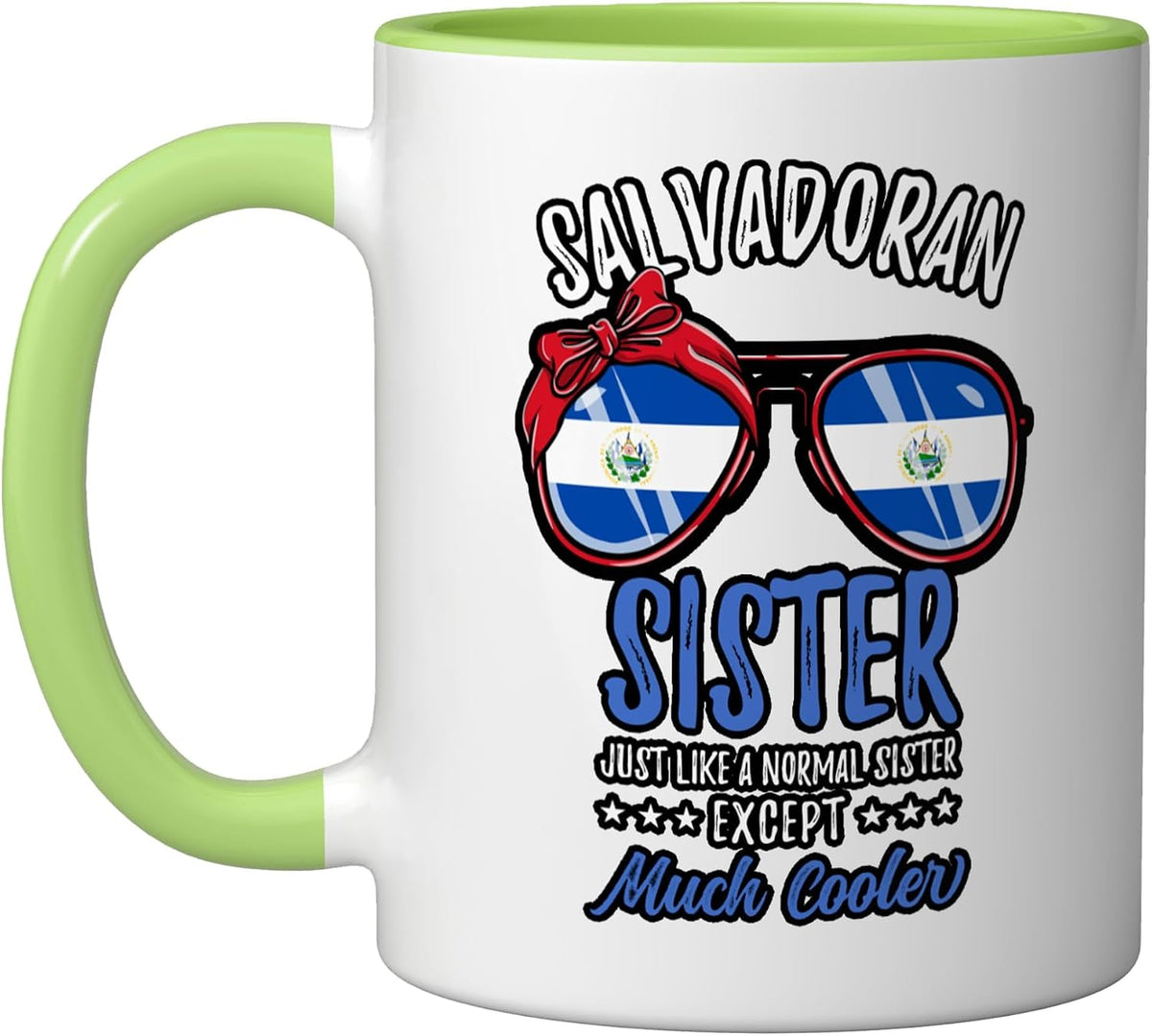 Cool Salvadoran Sister Sunglasses Salvadoran Family Ceramic Mug