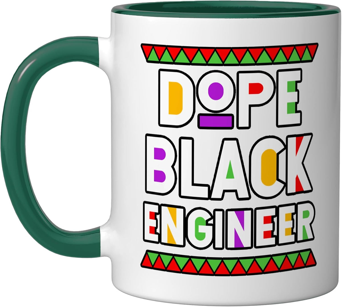 Dope Black Engineer African American Job Proud Profession Ceramic Mug