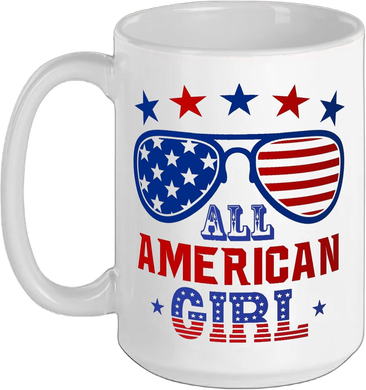 All American Girl Memorial Day Family Men Women Boys & Ceramic Mug