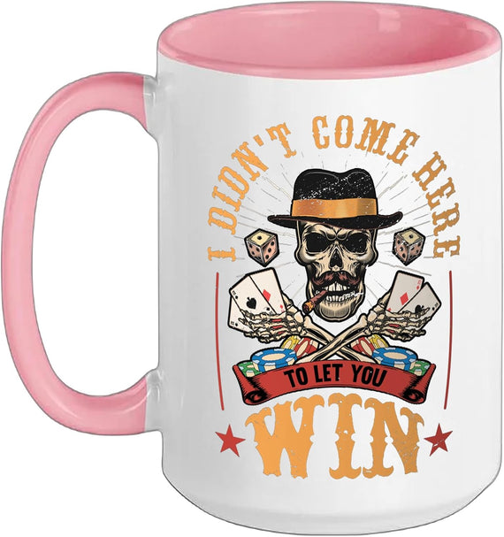 Casino Player Skull Gambler Poker Gambling Ceramic Mug