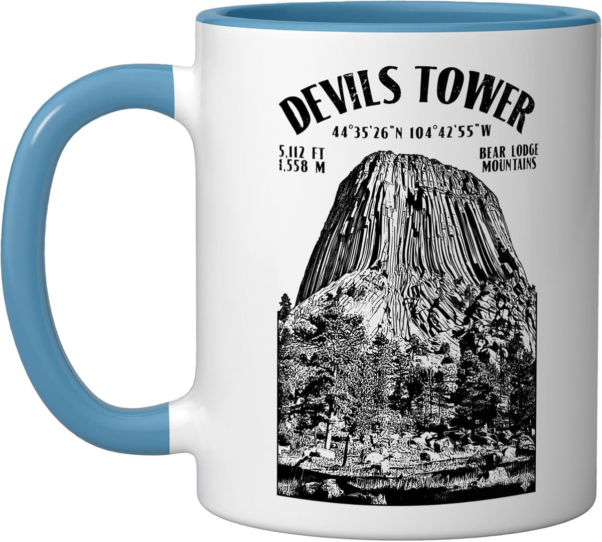 Rock Climbing Climber Devils Tower Bear Lodge Climb Ceramic Mug