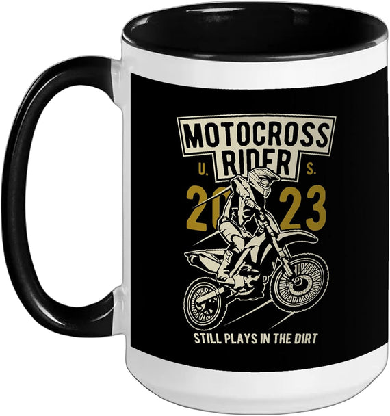 Motocross Dirt Bike Motorcycle Racing Design Ceramic Mug