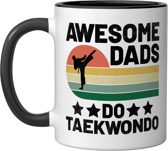 Awesome Dads Do Taekwondo Player Martial Arts Tkd Ceramic Mug