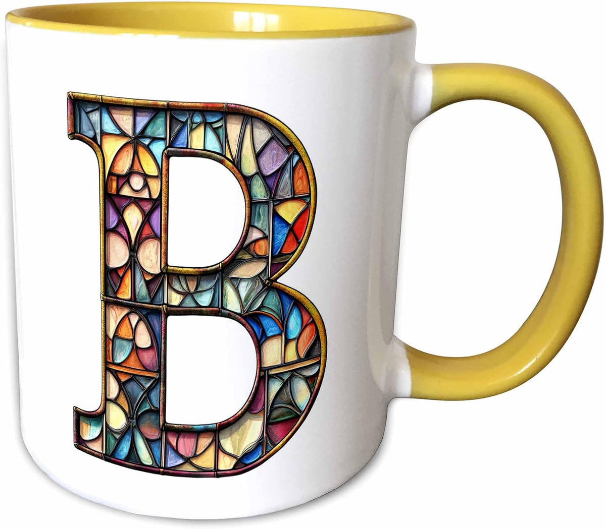 Pretty Image Of Stained Glass Letter B Ceramic Mug