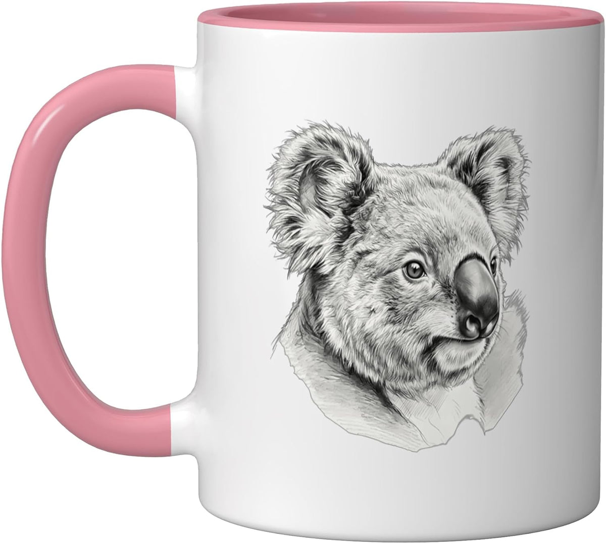 Koala Lover Illustration Potrait Cute Koala Bear Animal Ceramic Mug