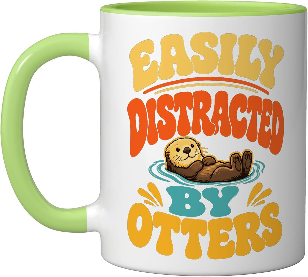Retro Otter Lover Cute Otters Ceramic Mug