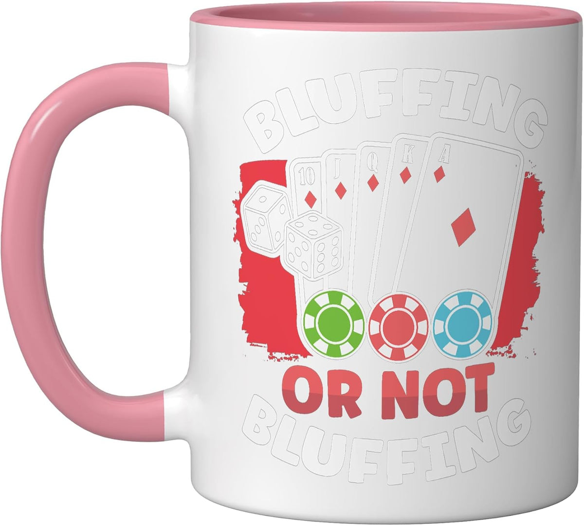 Bluffing Or Not Bluffing Poker Player Casino Las Vegas Ceramic Mug