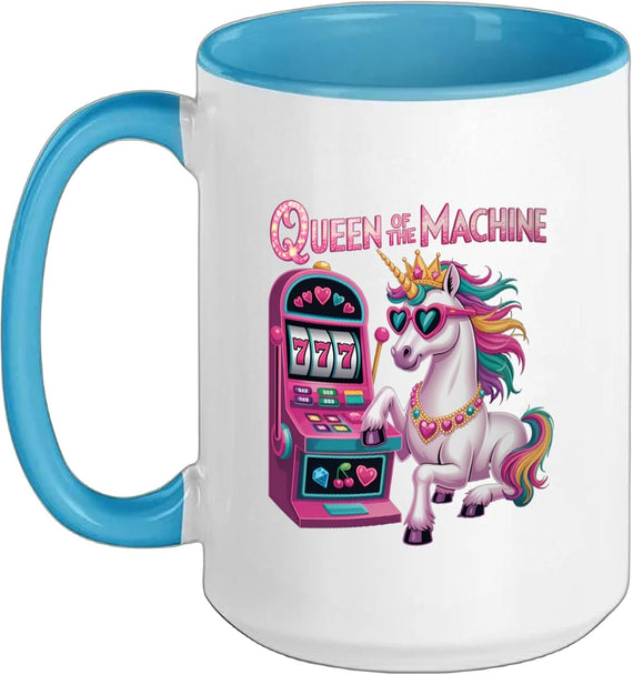 Cute Slot Machine Queen Casino Gambling Poker Player Ceramic Mug