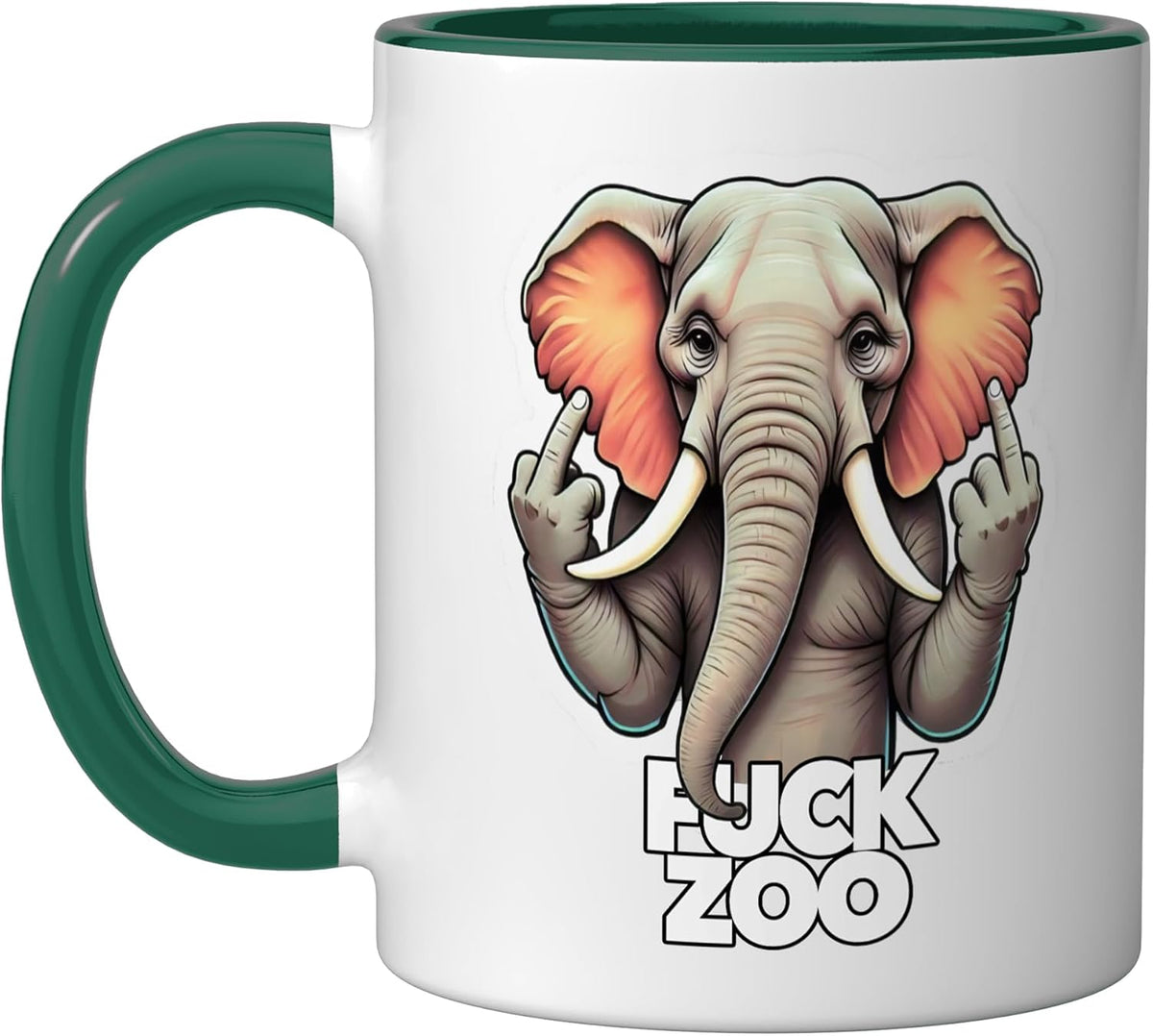 Ef Zoo Free The Elephants No Zoos Circus Captivity Chains Ceramic Mug