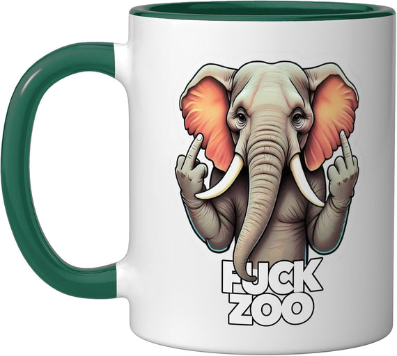 Ef Zoo Free The Elephants No Zoos Circus Captivity Chains Ceramic Mug