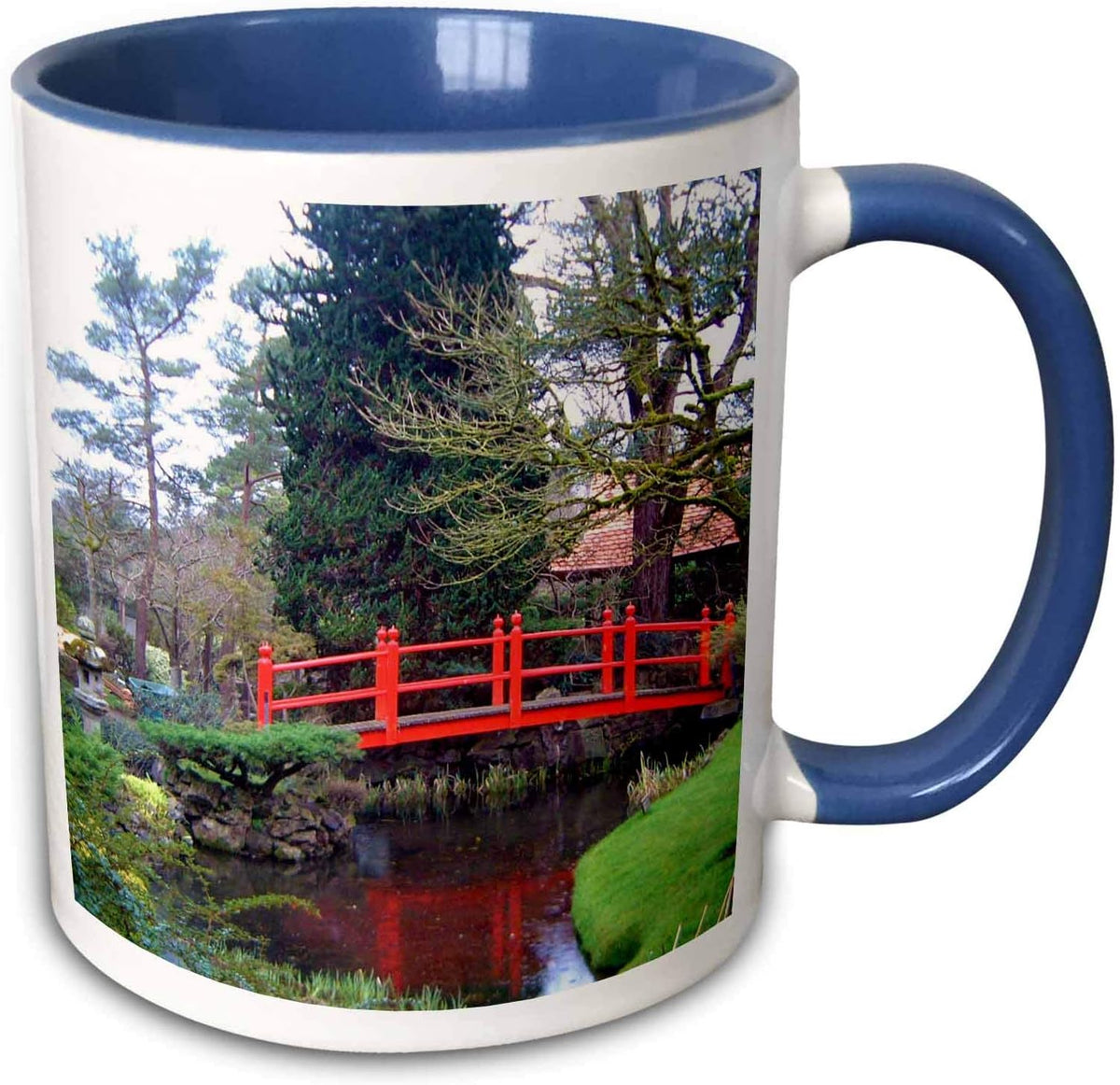 Stunning Red Bridge In Garden Of Japan Ceramic Mug