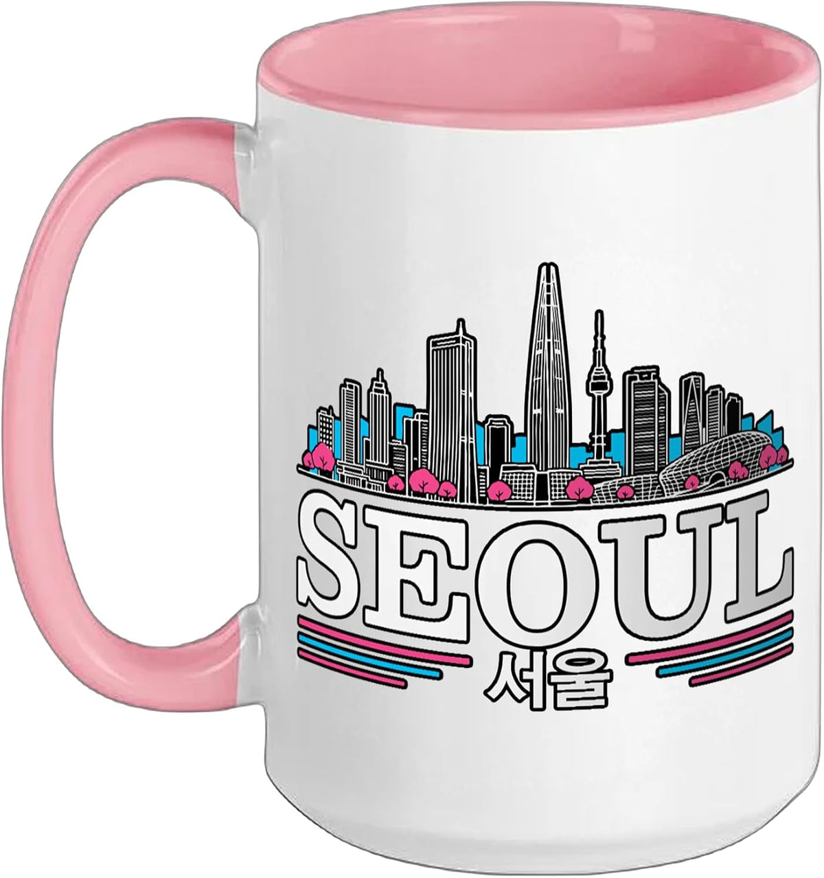 Seoul South Korea Pop South Korean Retro Vintage Ceramic Mug