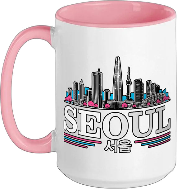 Seoul South Korea Pop South Korean Retro Vintage Ceramic Mug