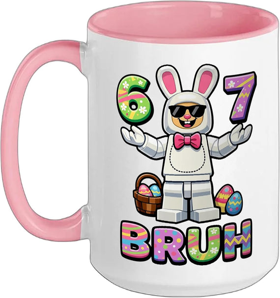Easter Bunny Master Builder Building Brick Bruh 67 Kids Ceramic Mug