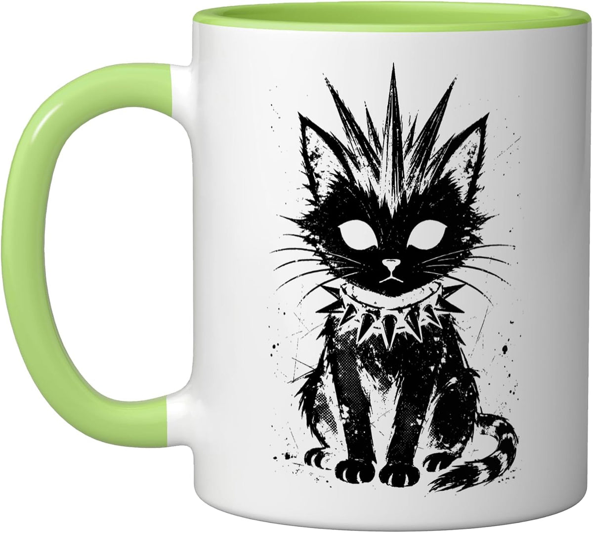 Punk Rock Cat, Rebel Cat & Alternative Style Ceramic Mug