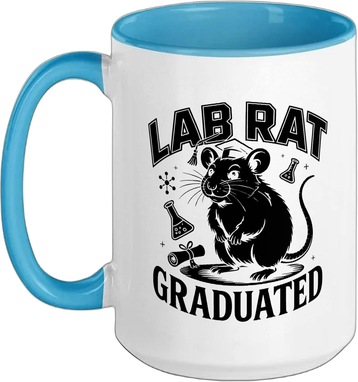 Phd Graduate Scientist Lab Flask Beaker Doctoral Academic Ceramic Mug