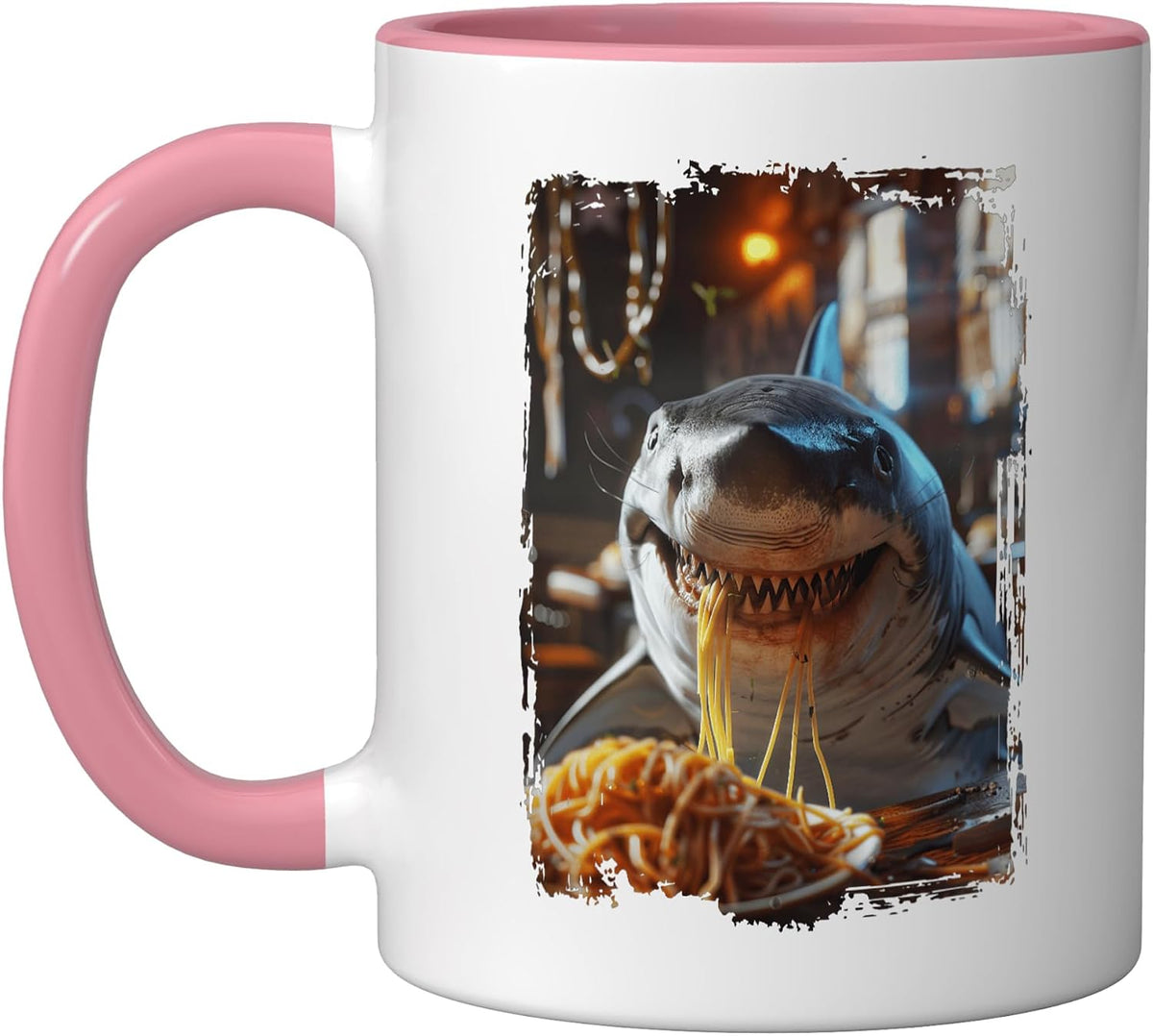 Shark Pasta Ceramic Mug