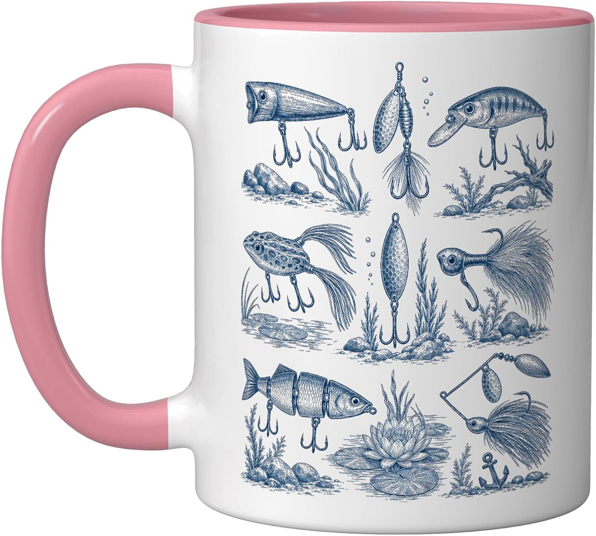 Fishing Lures Angler Tackle Ceramic Mug