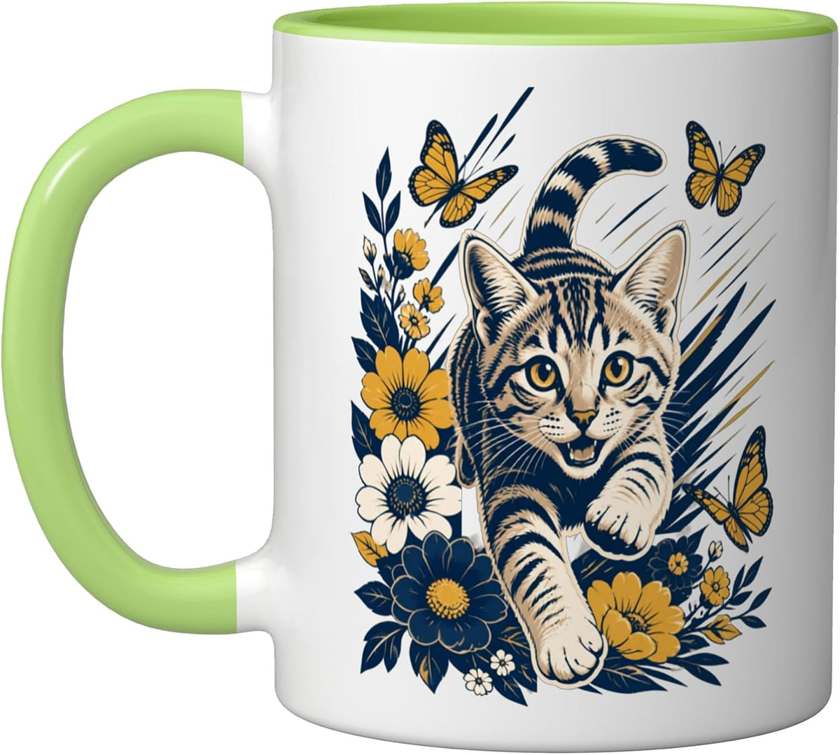 Cat Motif Art Design Gifts Cute Kitten Ceramic Mug