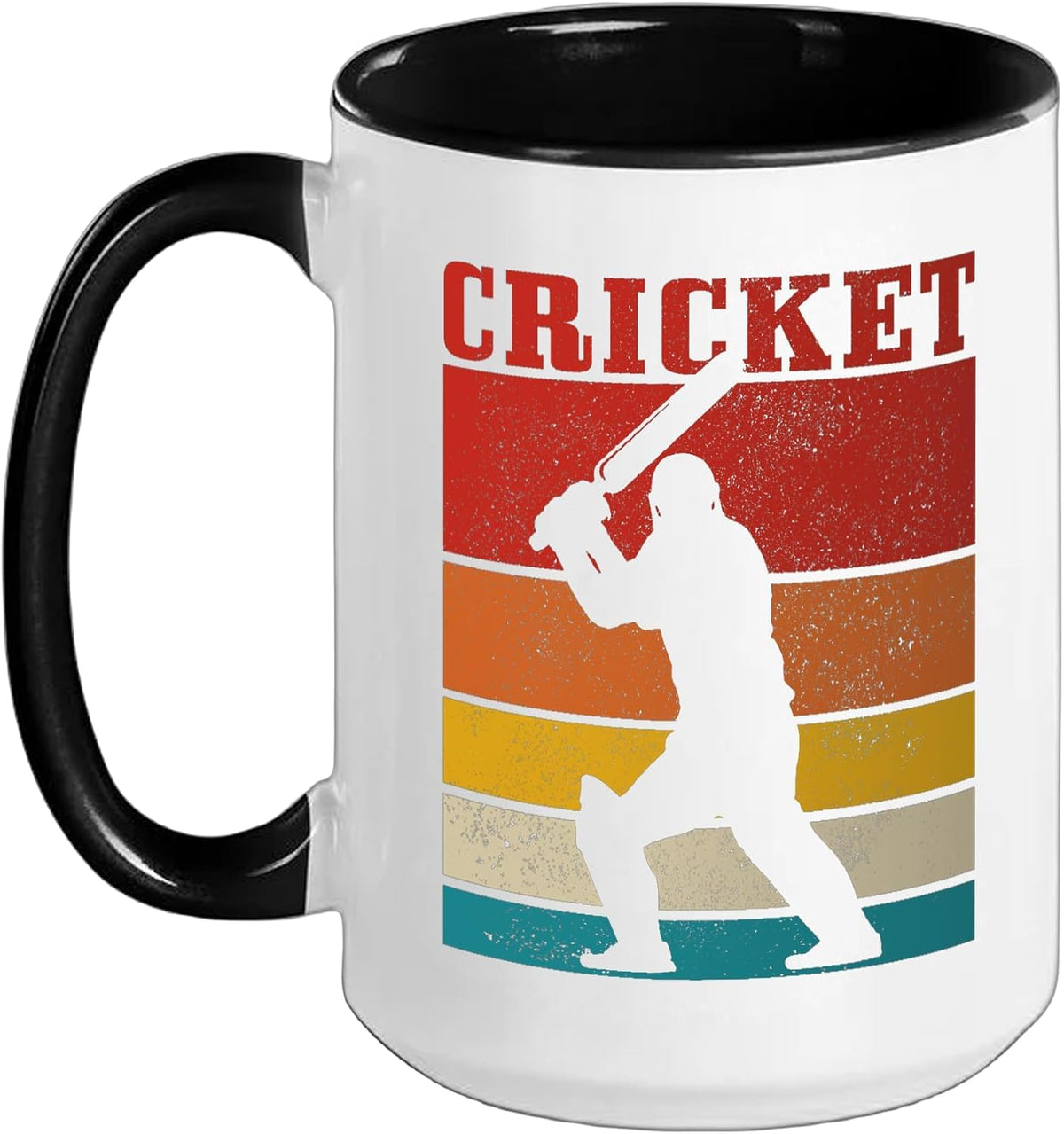 Cricket Player Sports Retro Vintage Cricket Ceramic Mug