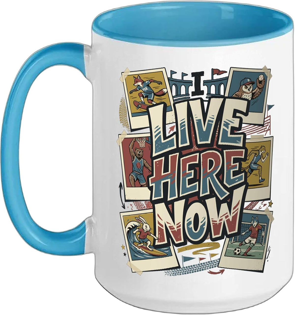 Tournament Weekend Support I Live Here Now Sideline Ceramic Mug