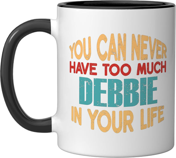 Funny Debbie Personalised T-Shirt First Name Joke Item Ceramic Mug