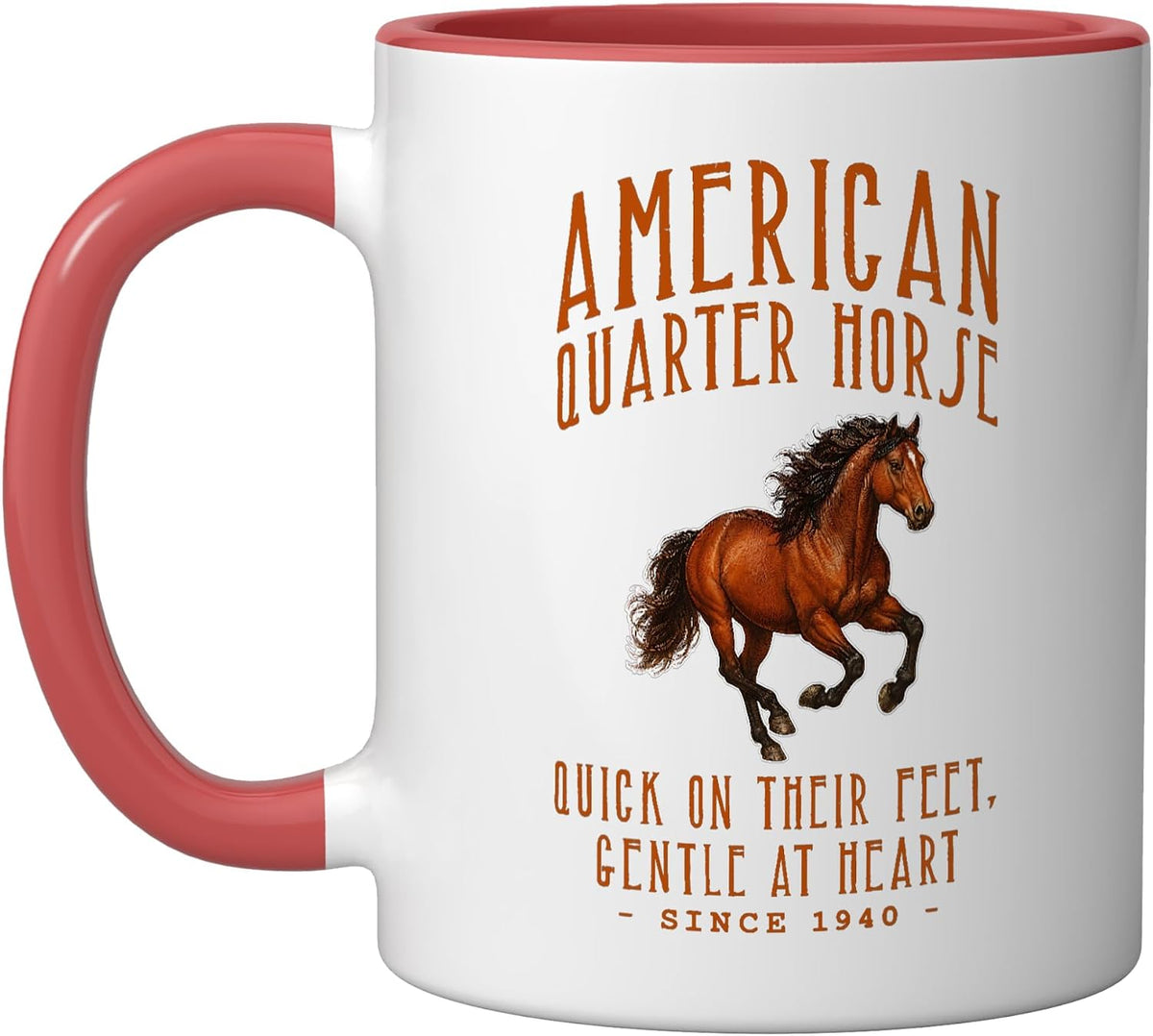 American Quarter Breed Vintage Horse Design Ceramic Mug