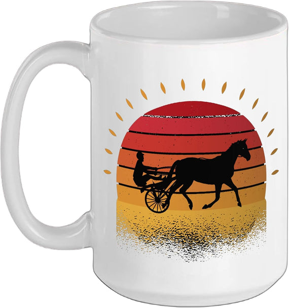 Trotting Horse Trotting Harness-Racing Horses Ceramic Mug