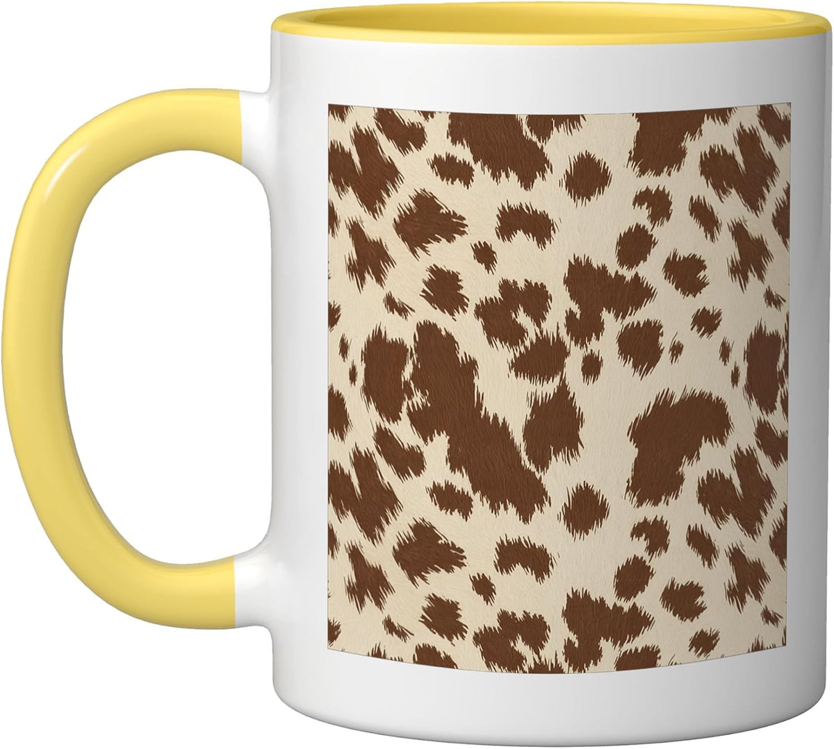 Brown Cow Pattern Ceramic Mug