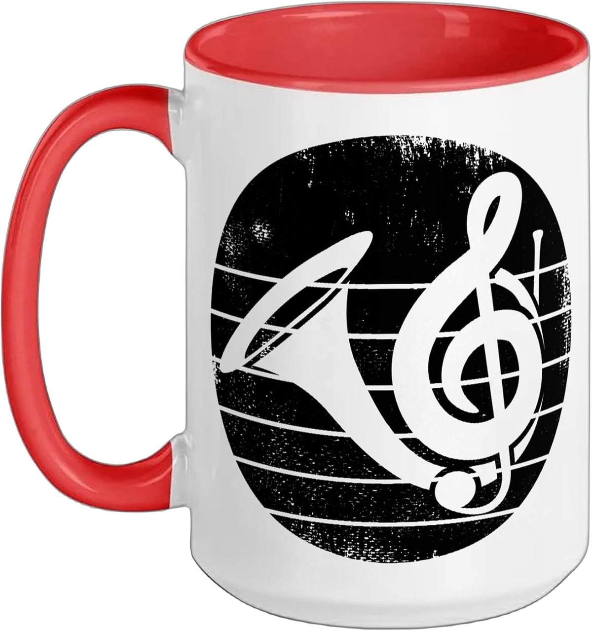 French Horn Drawing Ceramic Mug