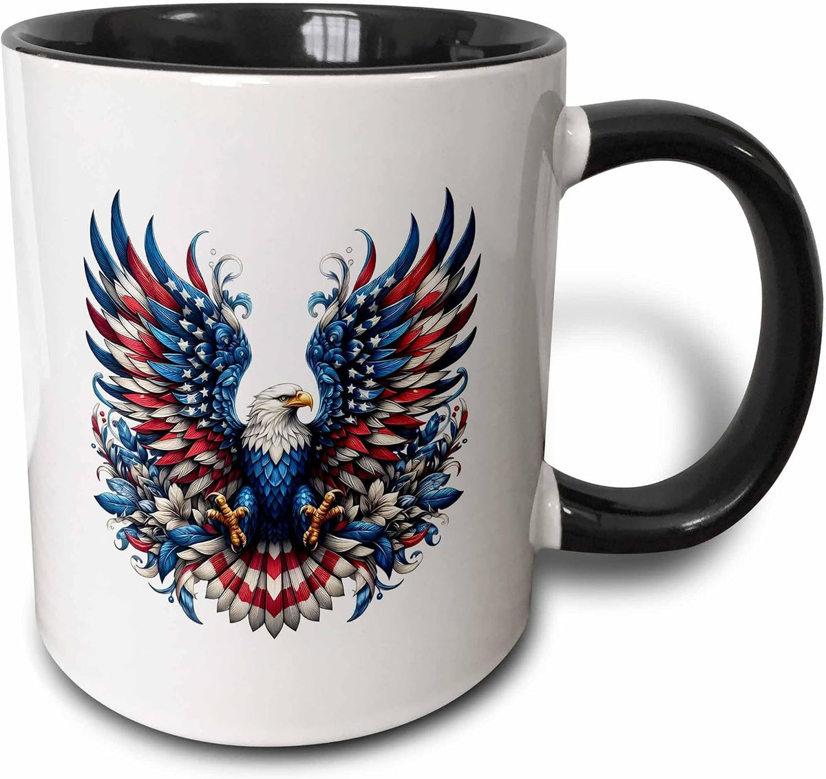 American Eagle Spread Wings Usa Flag Patriotic Ceramic Mug