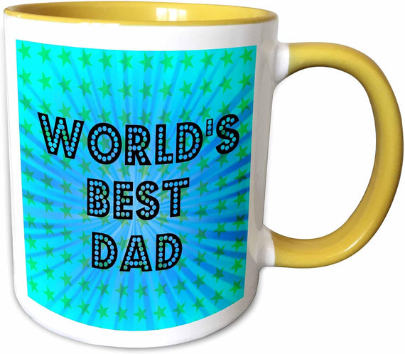 Worlds Best Dad Stars - Fathers Day - Art Christmas Ceramic Mug